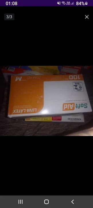 Luvas de Látex Descarpack - Pacote com 100 unidades - Foto 3