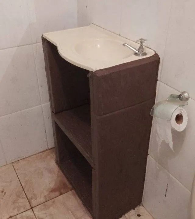 Armarinho de dormente de cimento para banheiro  - Foto 5