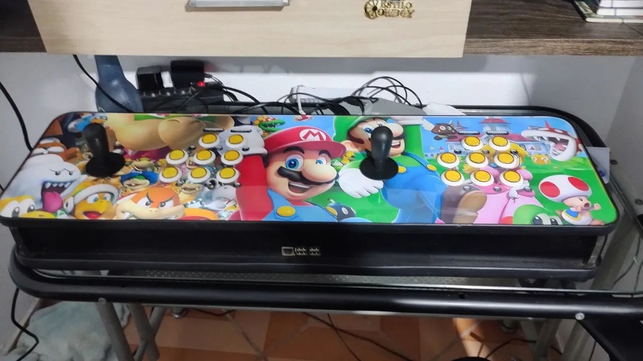 Joystick Arcade Personalizado - Tema Mario