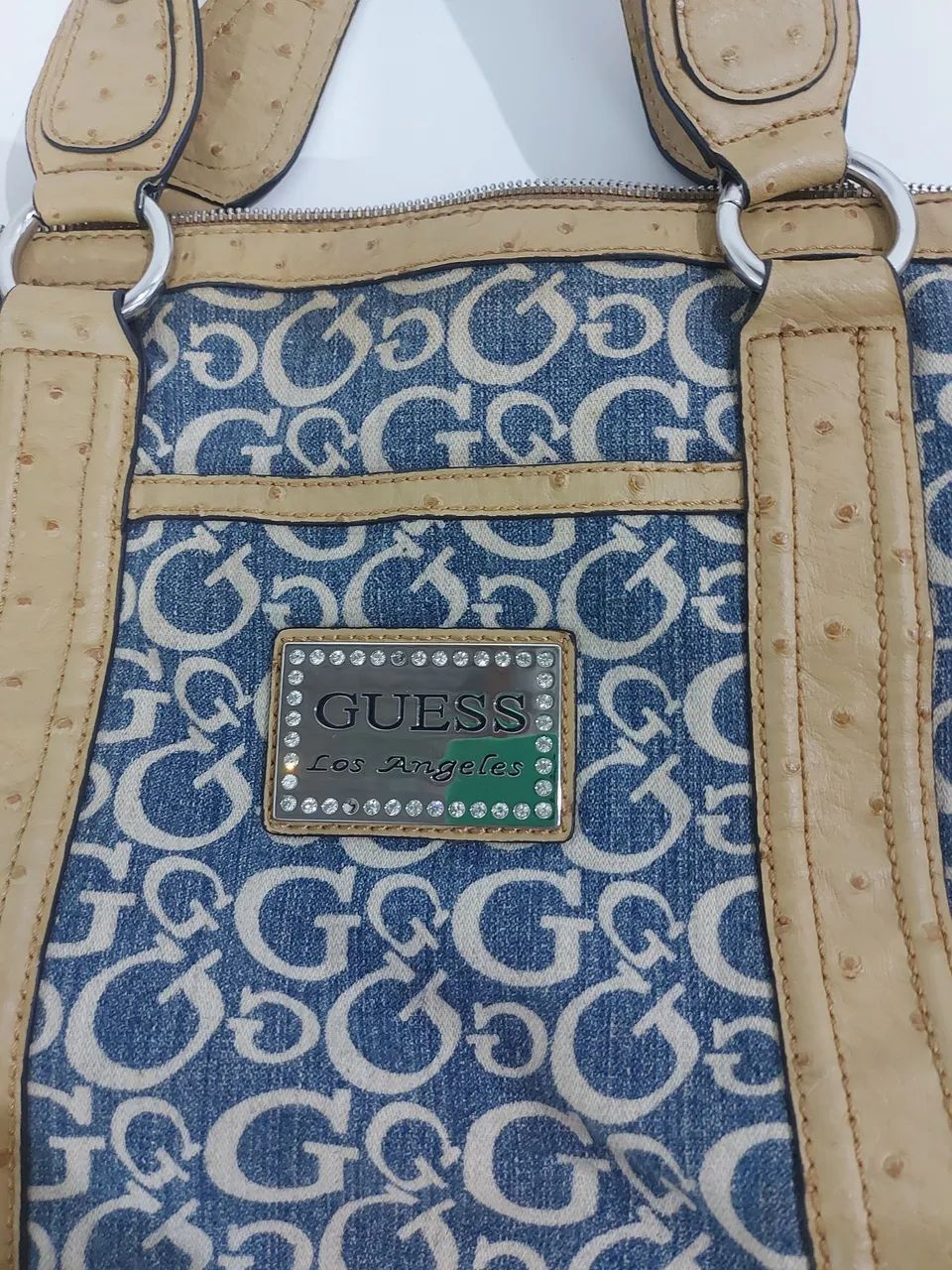 Bolsa Guess Original - Detalhes em Couro - Foto 4