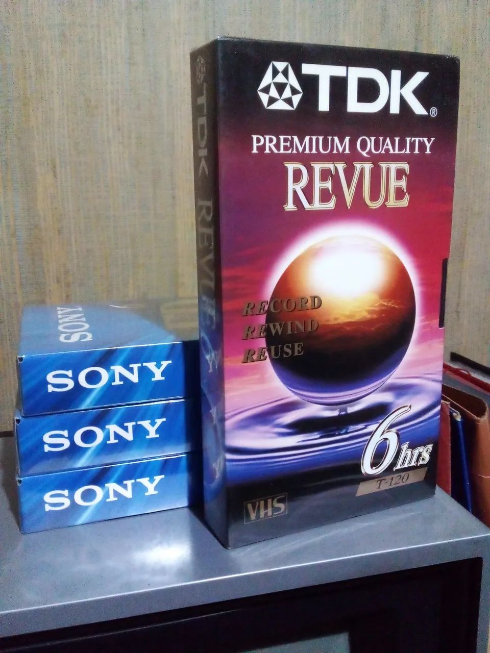 VHS - 4 fitas virgens - 3x Sony 1x TDK - Foto 3