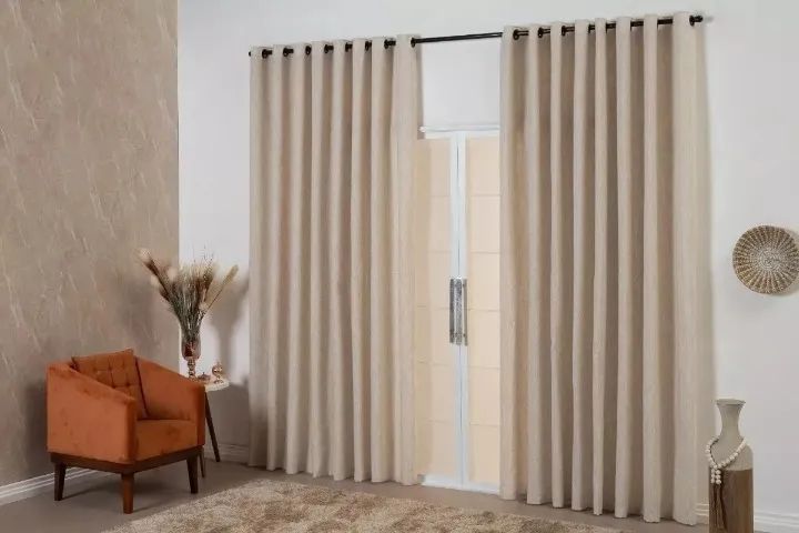 Cortina de 3,5 metros de largura linho de ótima qualidade - Foto 3