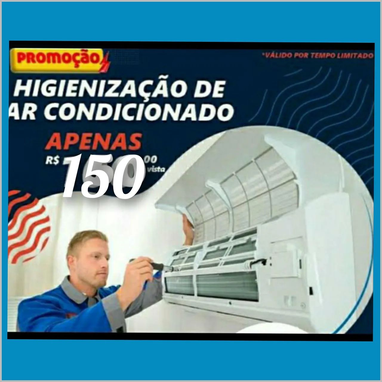 Limpeza higienização em ar condicionado 