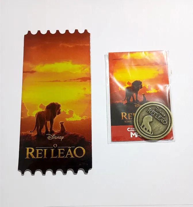 kit card moeda rei leão cinemark disney mufasa simba pumba Lion king nerd geek - Foto 2