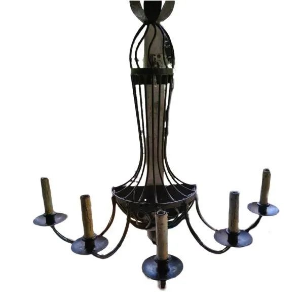 Antigo lustre luminária Parede Ferro forget estilo medieval para parede cinco braços * - Foto 5