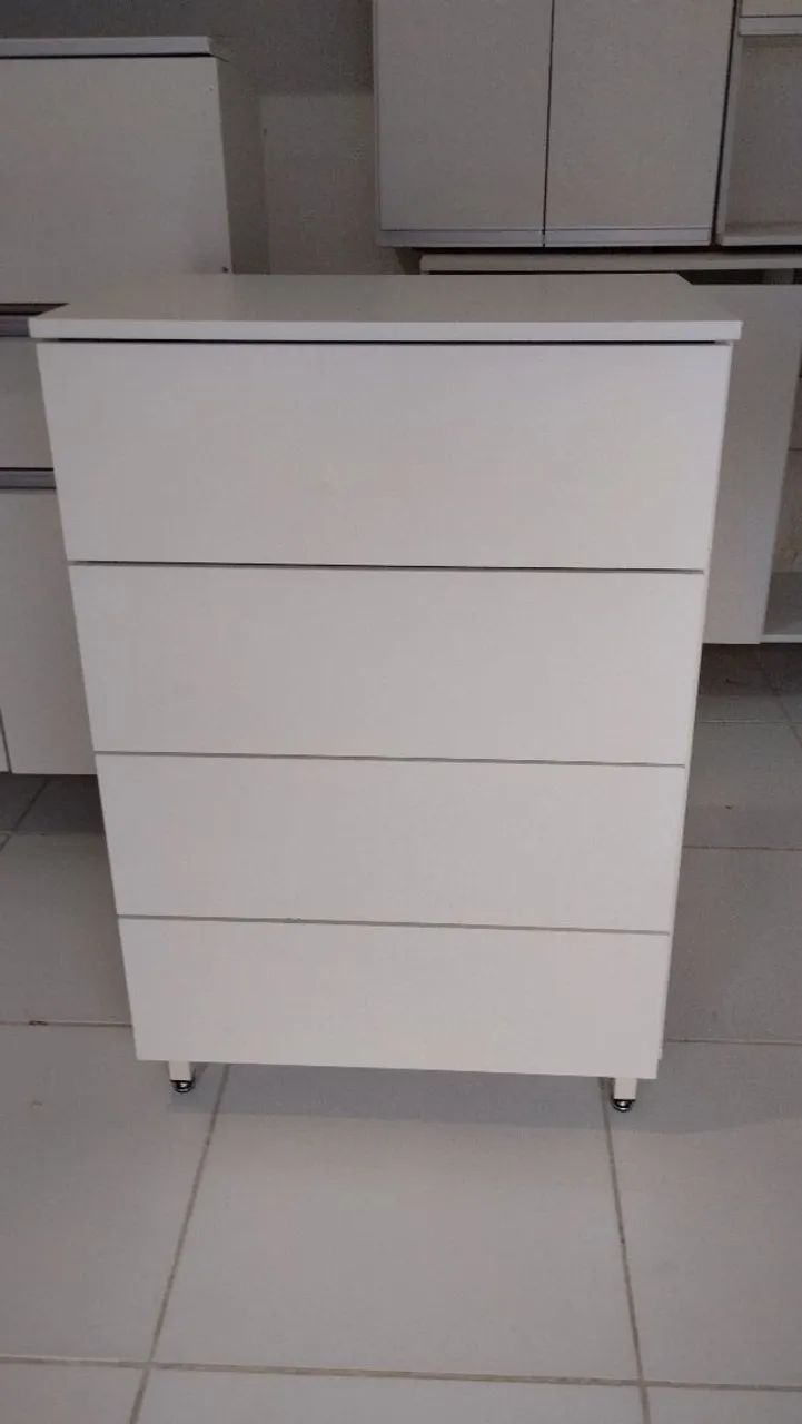 Cômoda 4 gavetas 100% MDF Nova