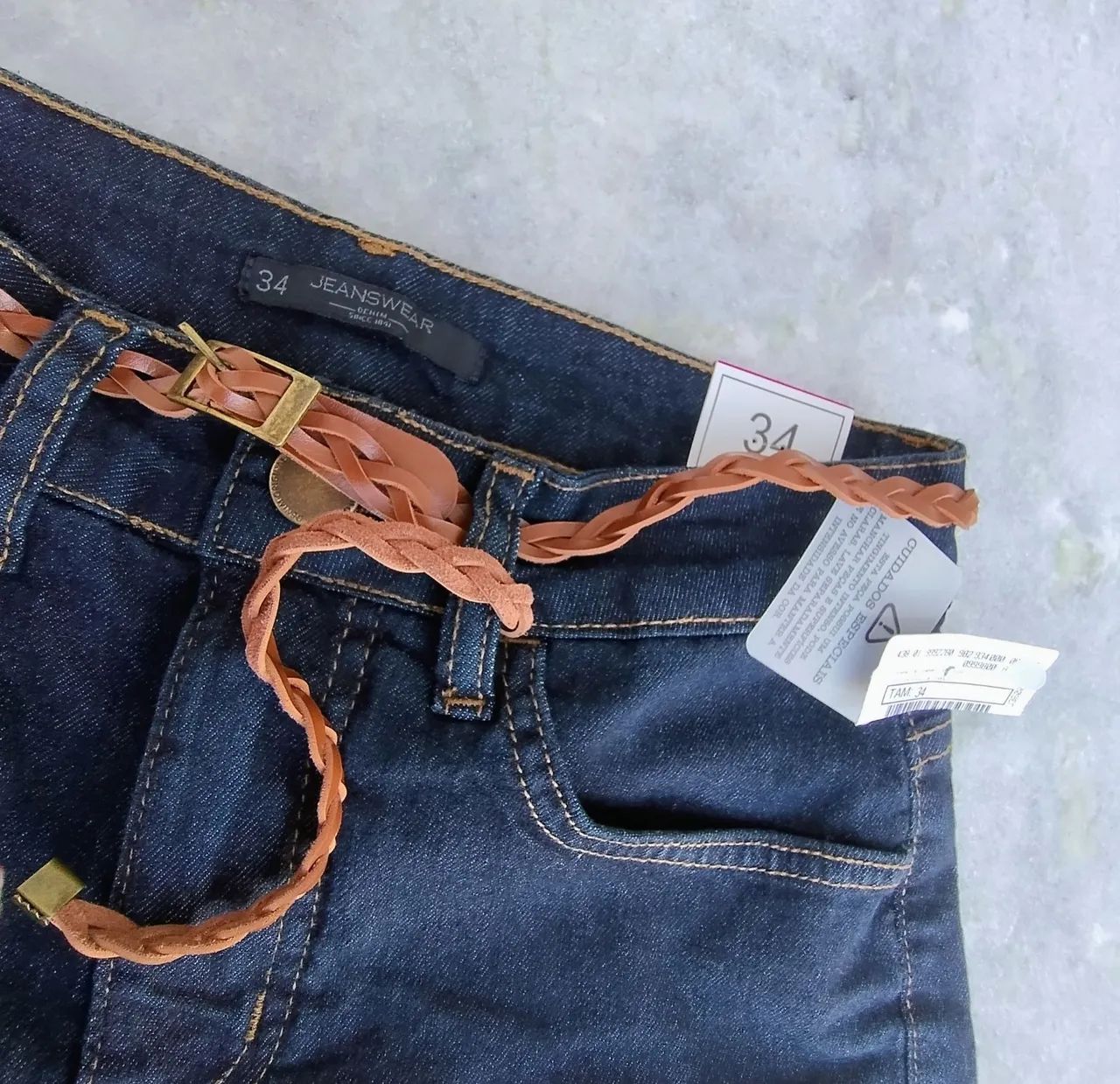 Short Jeans C&A 34 NOVO Com cinto Feminino com Cinto - Foto 5