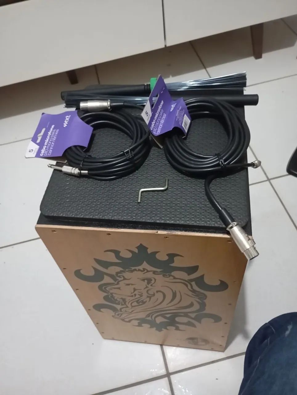 Cajon elétrico percussionline master profissional line
