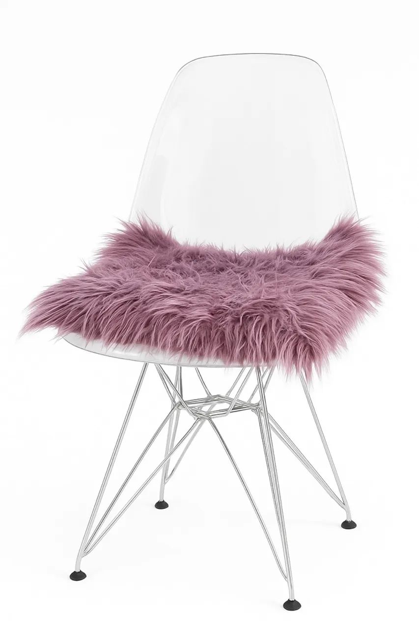 Cadeira Eames Cristal Transparente Eiffel Base Metal Cromado