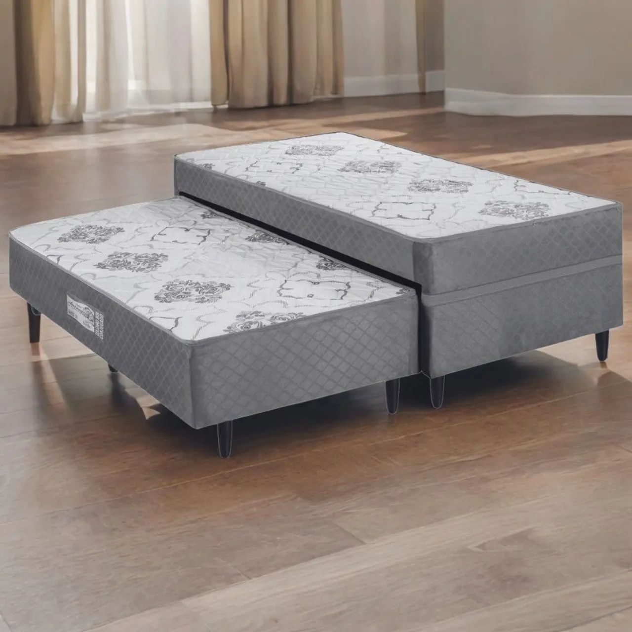 Cama box solteiro com auxiliar Prestige molas ensacadas  / Receba em 24h 