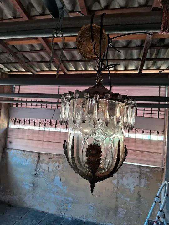 Lustre de Cristal Antigo - Foto 5