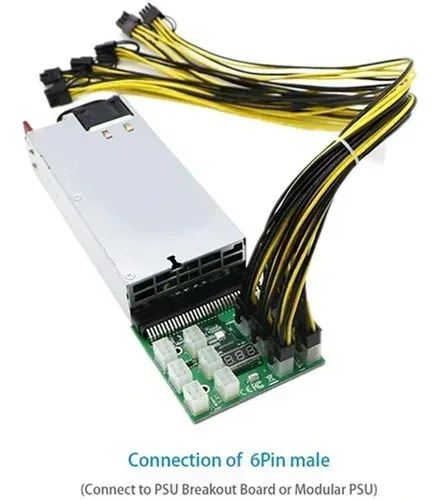 Pcie 6 Pinos Macho Para 8 (6+2) Pinos Macho 50cm Mineração - Foto 5