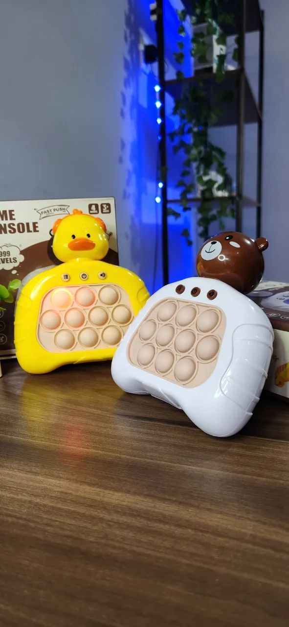 Pop It Eletronico Brinquedo Anti Stress Educativo Com Som Ursinho ou Patinho