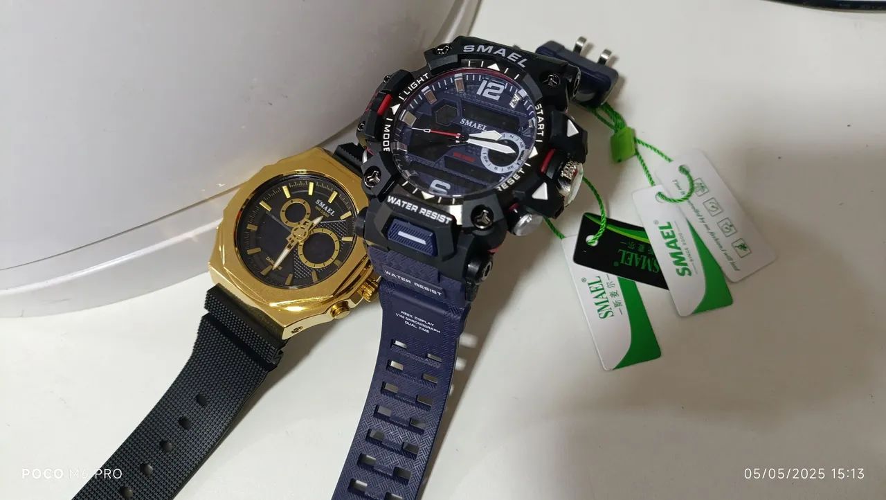 Relógio Smael Dual Time original 