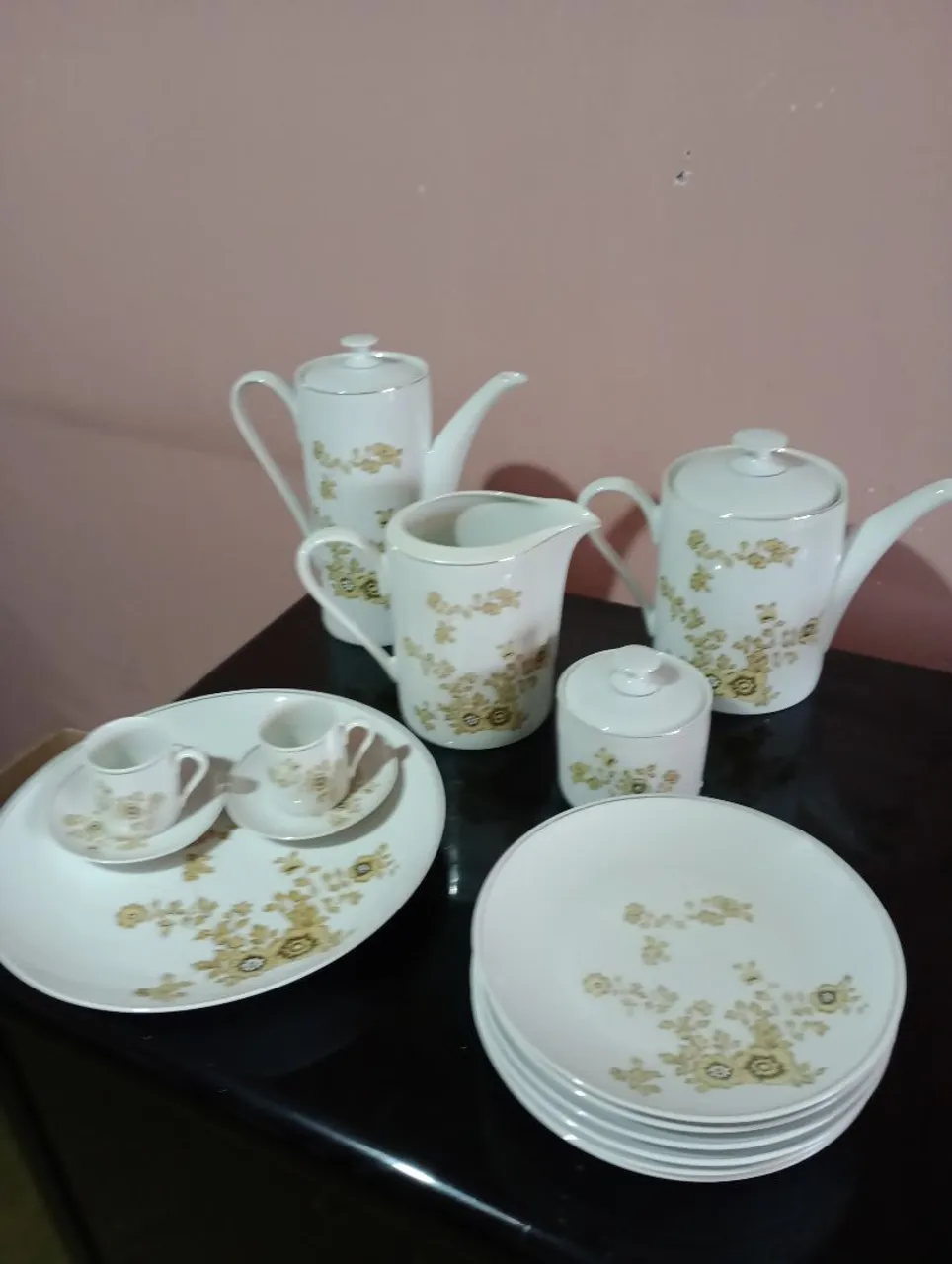 Aparelho de chá vintage floral
