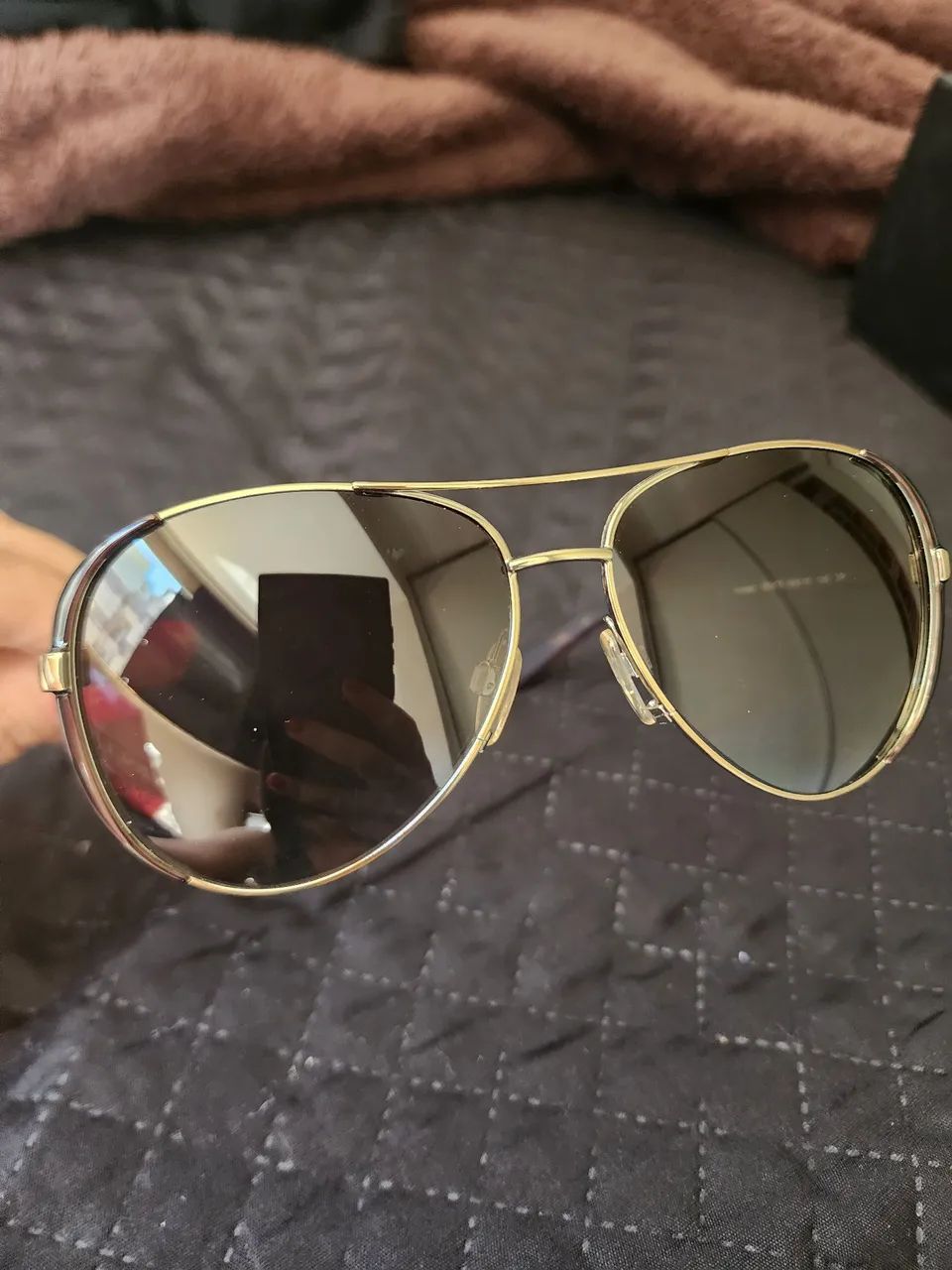 Óculos de Sol Dourados Estilosos Michael kors
