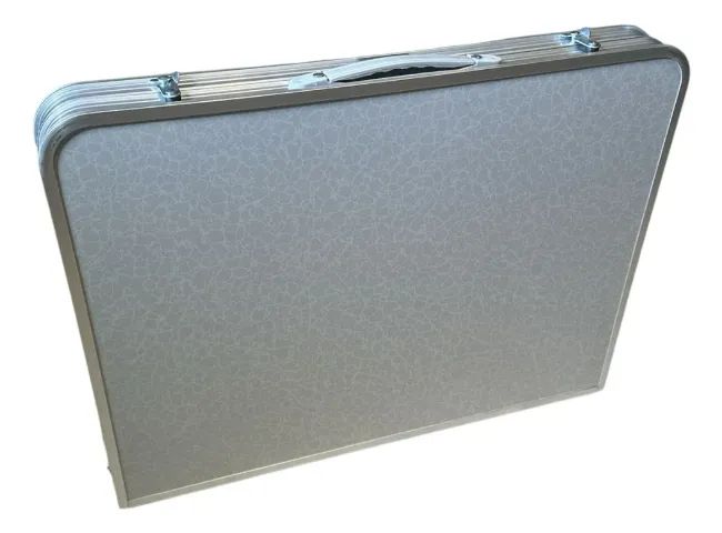 Mesa dobrável em alumínio e MDF 90x60cm, - Foto 5