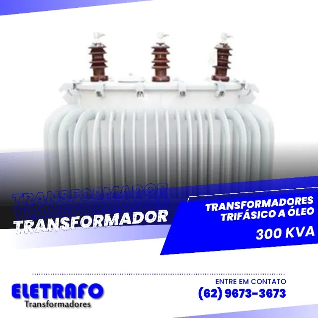 Transformador Trifásico a Óleo 300 Kva - Solução Forte para Grandes Sistemas