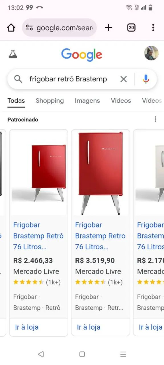 Frigobar Brastemp Retrô 76 Litros - Novo