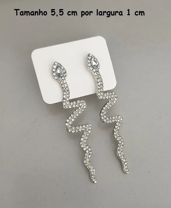 Brinco de Serpente Strass (novo) - Foto 2