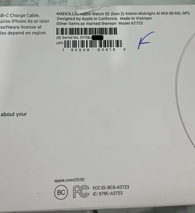 apple watch se 2ageração 44mm gps midinighit model a2723 mxek3ll/K - Foto 2