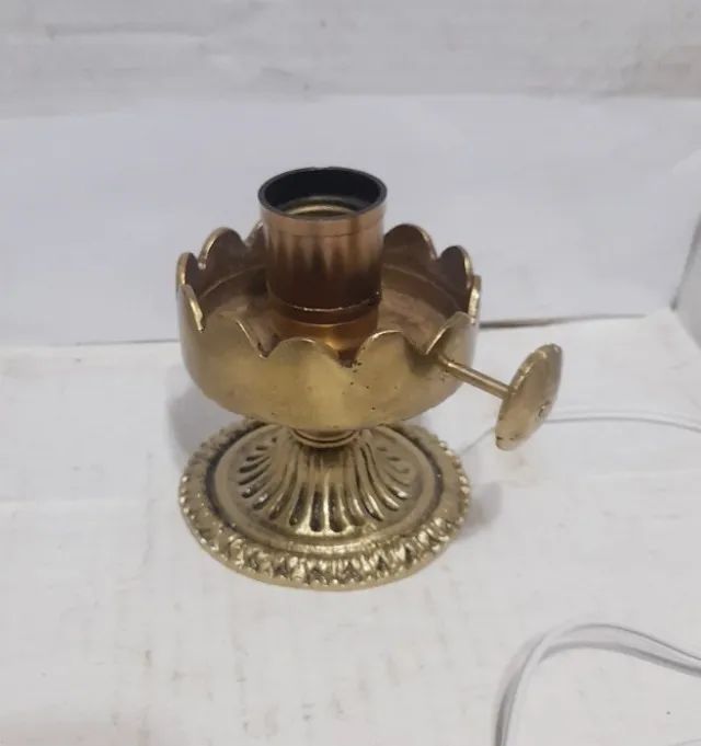abajur candieiro em bronze e vidro - Foto 5