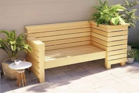 Banco de madeira para jardim