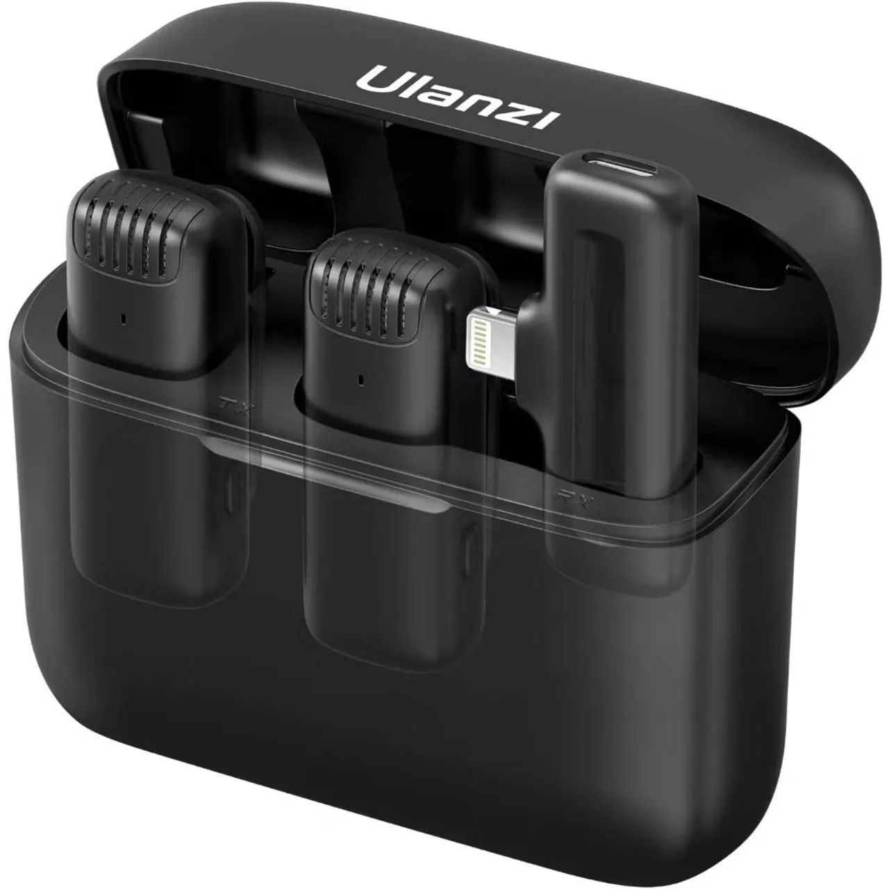 Microfone sem fio Ulanzi Entrada lightning com Adaptador Tipo C