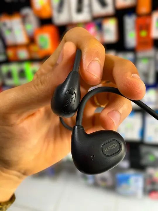 FONE DE OUVIDO BLUETOOTH ESPORTIVO CONDUÇÃO ÓSSEA KAIDI KNC-907 - Foto 3