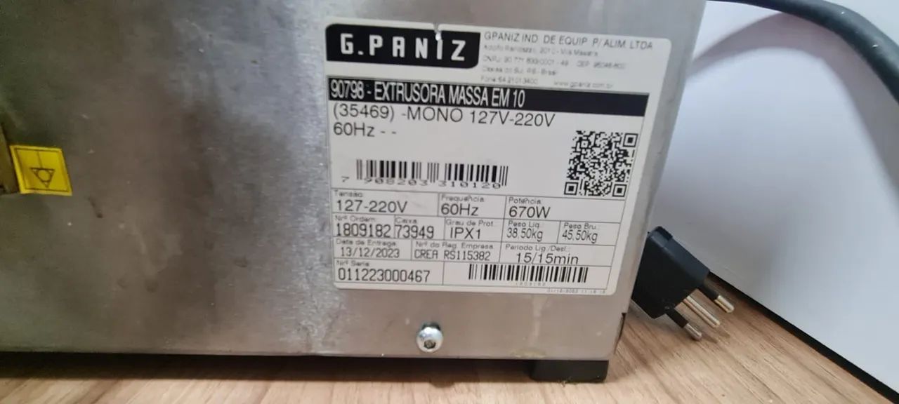 Amassadeira 5 Kg Com Extrusora 10 Kg Gpaniz - Foto 3