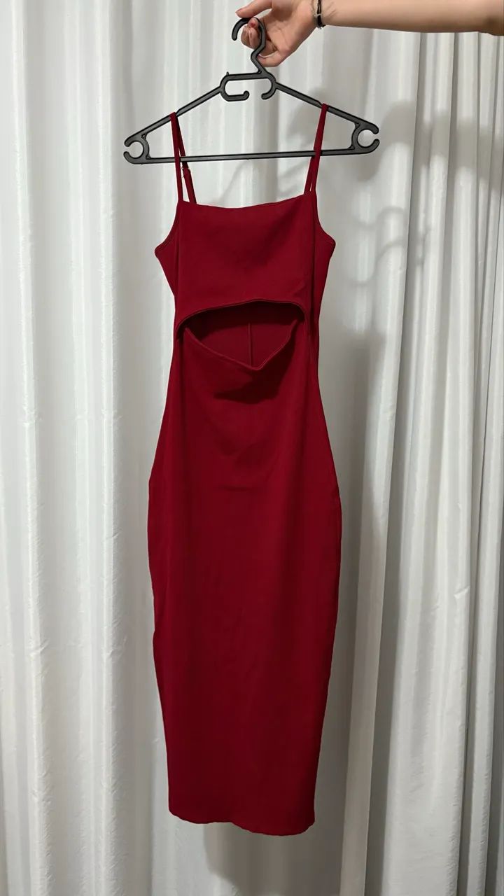 vestido tubinho midi com abertura  - Foto 2