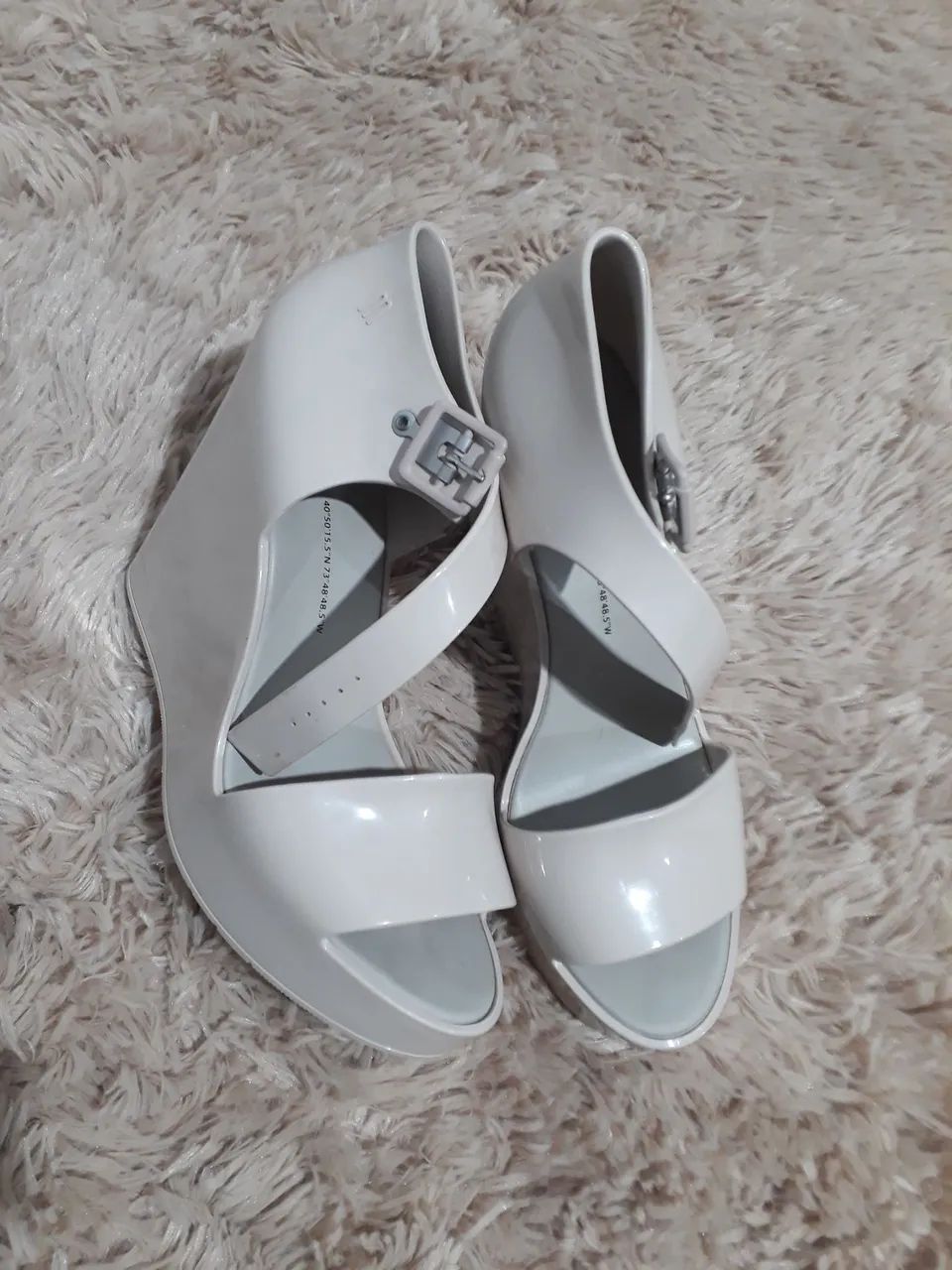 Sandália Wedge Melissa Off White