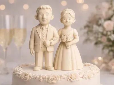 Topo de bolo personalizado impresso em 3D - Foto 5