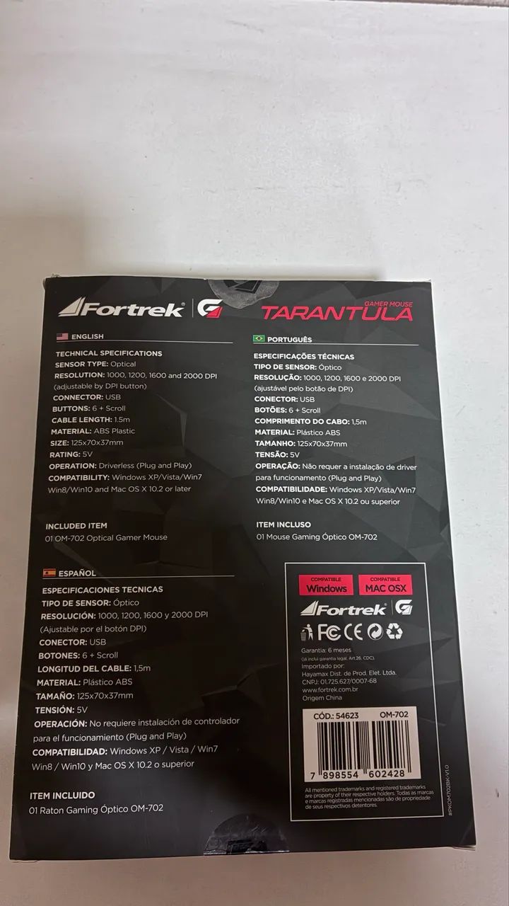 MOUSE GAMER /FORTREK TARANTULA  - Foto 3