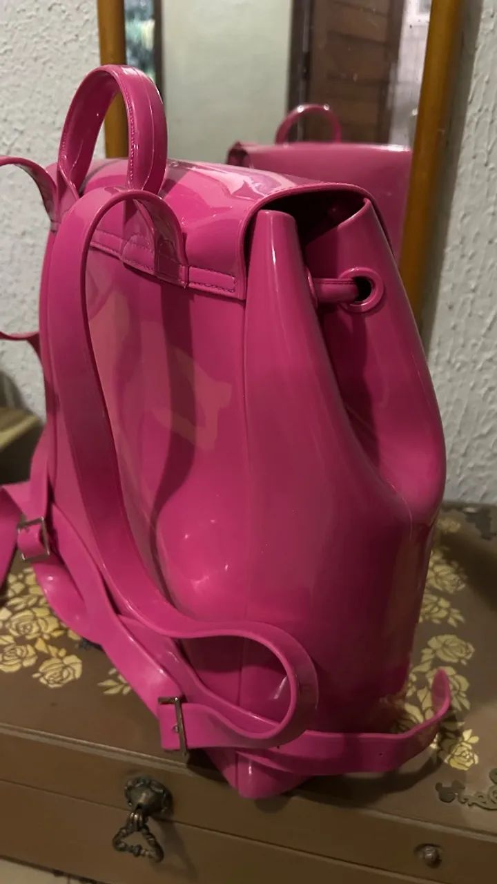 Bolsa Mochila Petite Jolie Rosa  - Foto 3