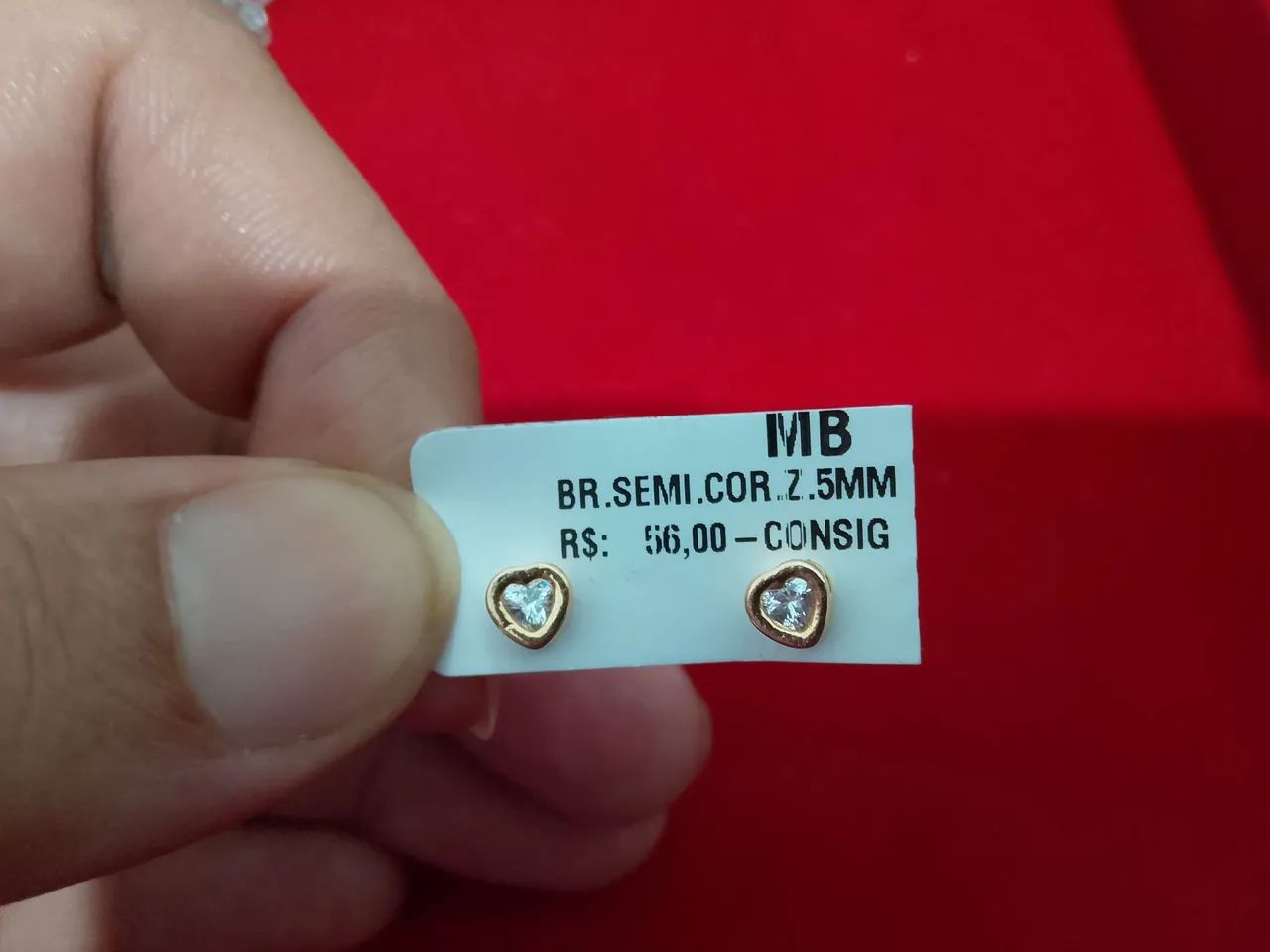 Conjunto de brincos banhado a ouro