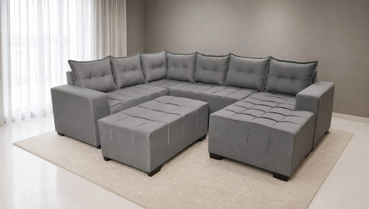 Pra vc que precisa d sofá grande 7 lugares conforto e maciez e aqui