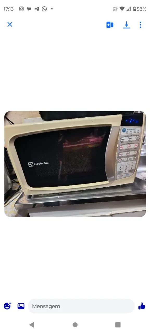 Microondas semi novo 