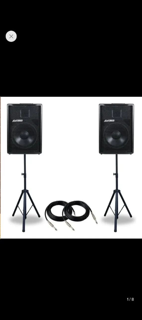 Kit 2 caixas de som Ativa e Passiva profissional 500w 12 Polegadas DATREL