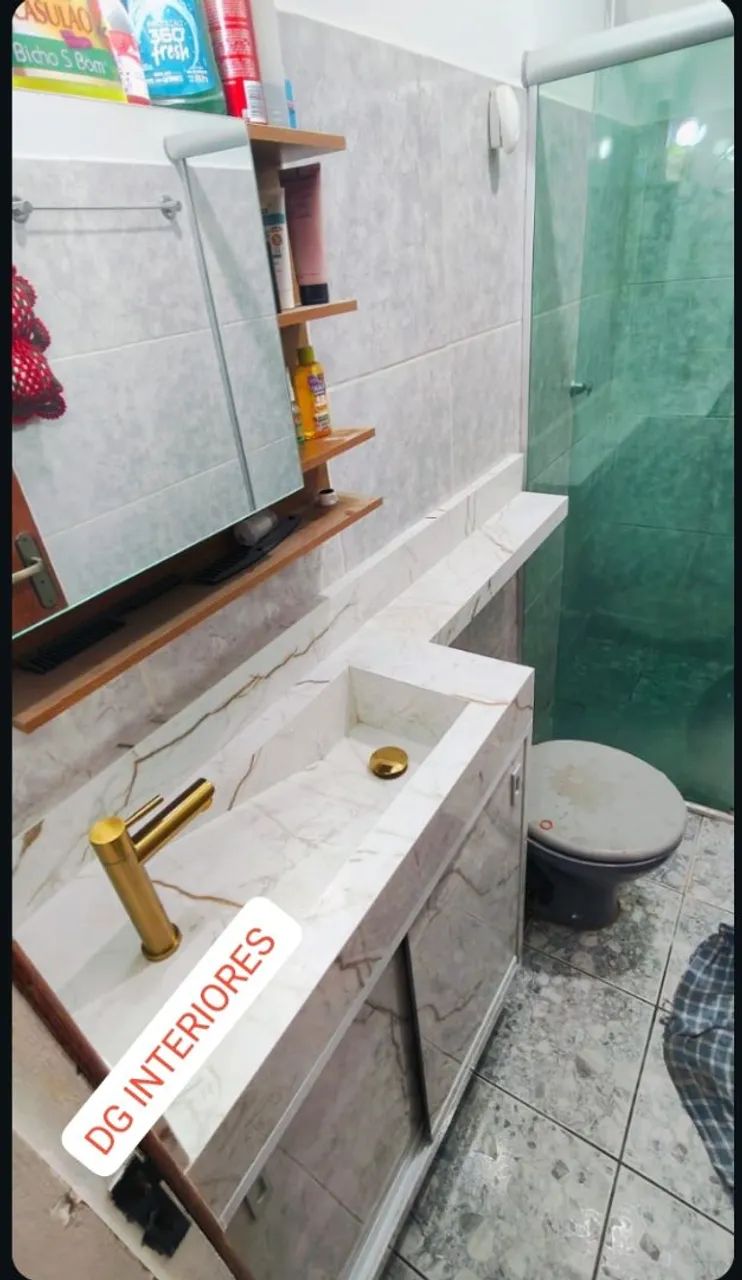 Pias esculpidas em porcelanato sob medida
