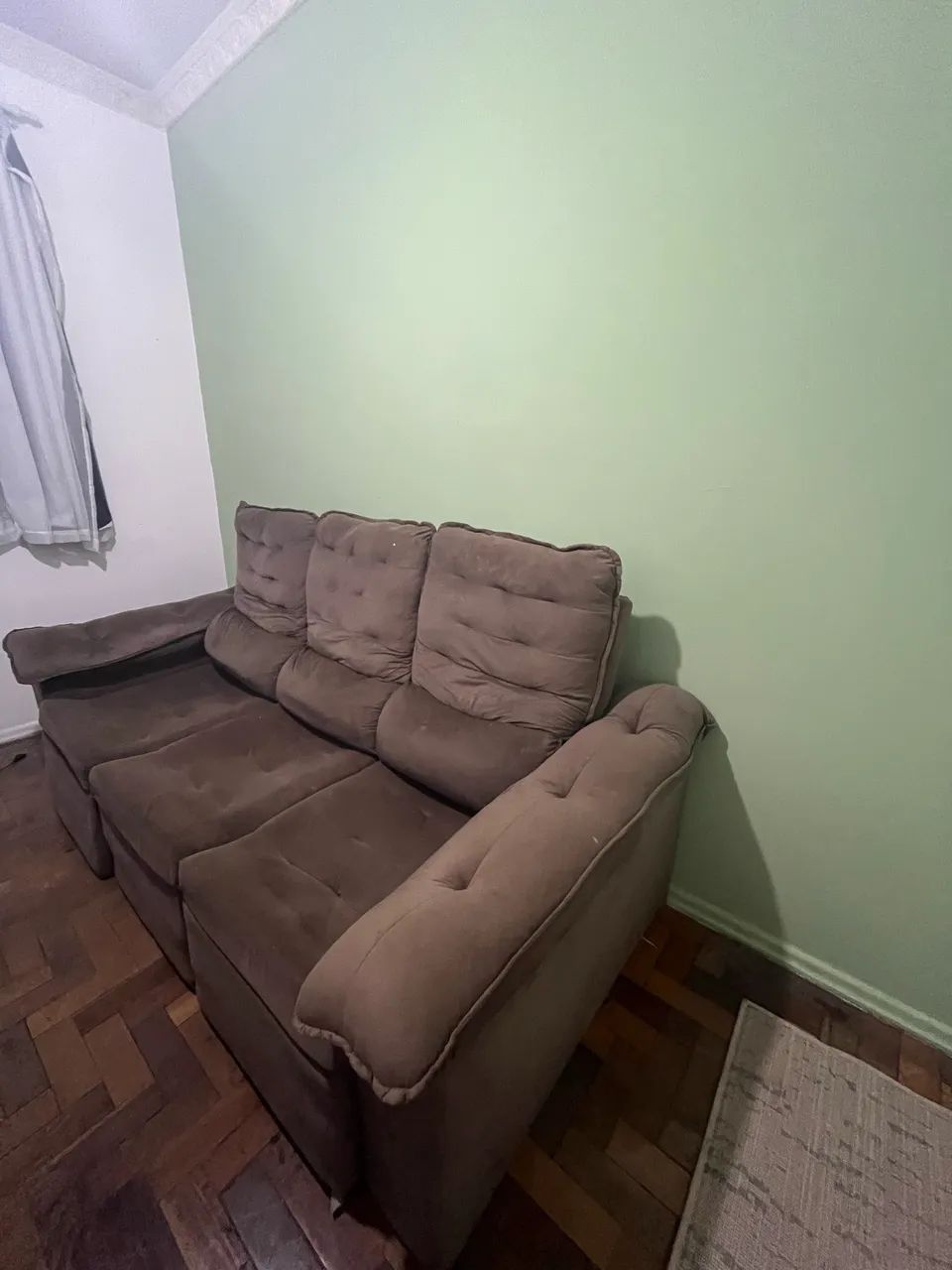 Doação Sofá Retratil 3 Lugares Cinza - Foto 5