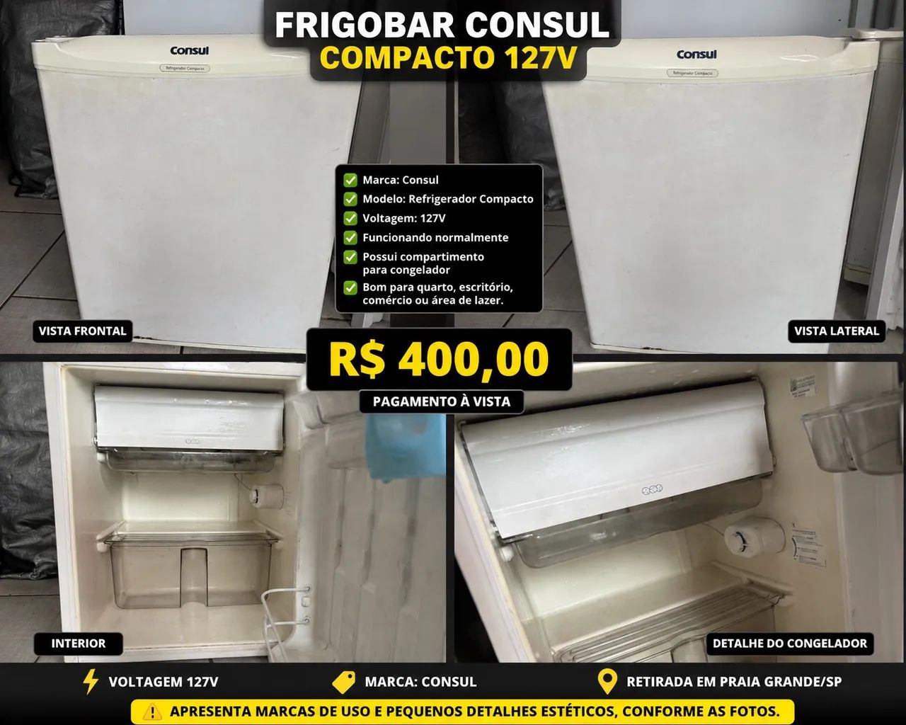 Frigobar cônsul impacto 127v - Foto 4