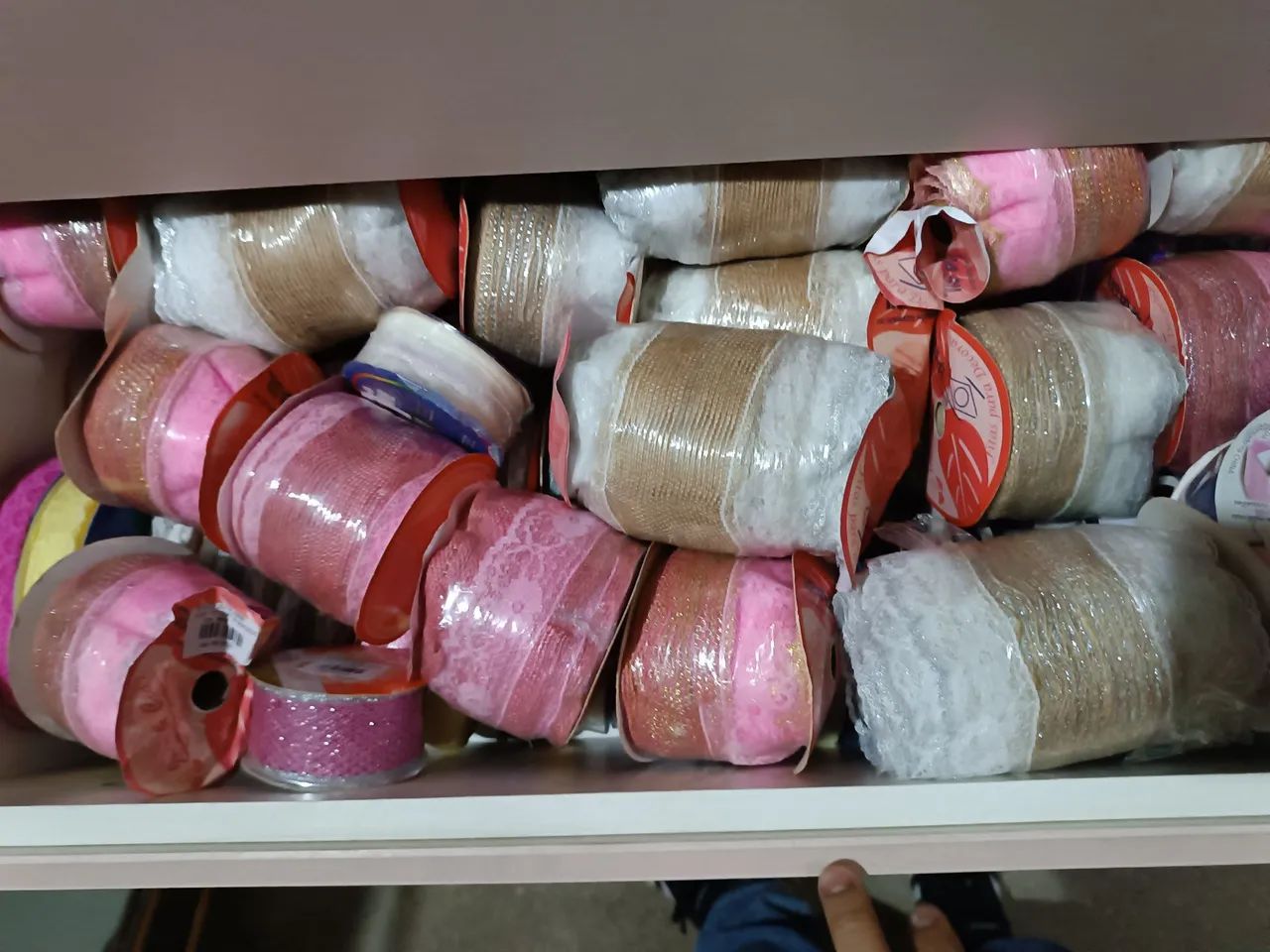 Fitas cetim organza rendada aramada  - Foto 3