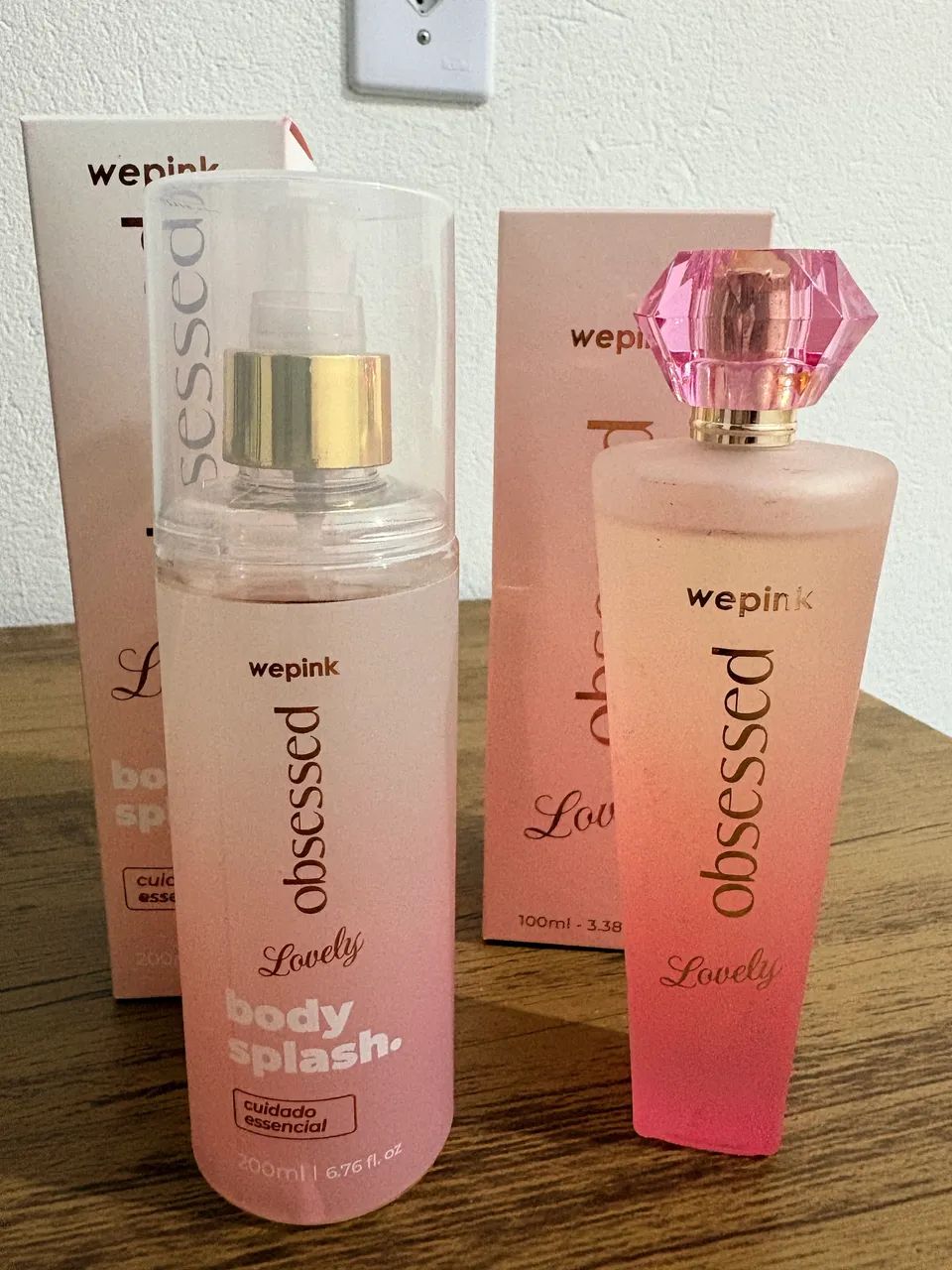 Kit perfume e body splash obsessed lovely wepink
