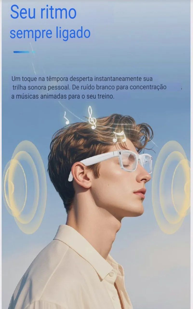 Óculos Com Câmera - iA - Tradutor - 2 Lentes Extras - Foto 4