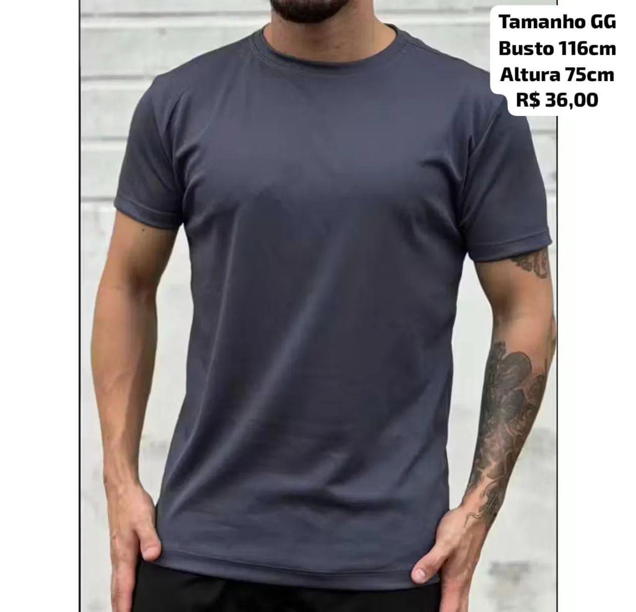 Camiseta masculina tamanho GG - Foto 2
