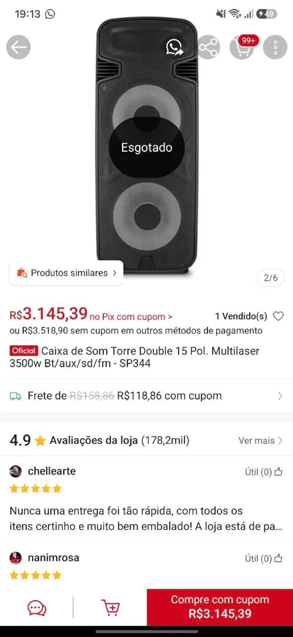 Som Torre SP344 multilaser  - Foto 3