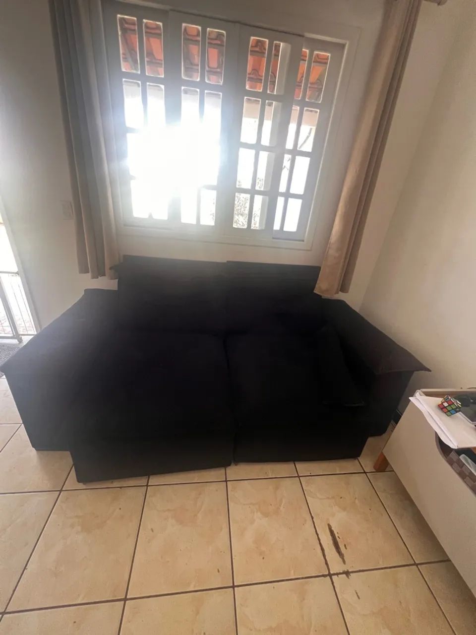 Sofá Retrátil e Reclinável Preto - Confortável e Espaçoso
