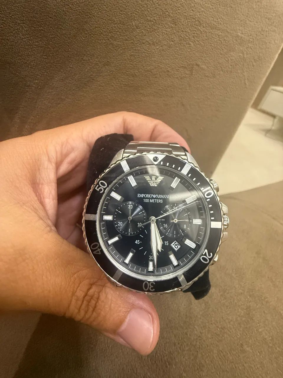 Relógio Emporio Armani Prata - Foto 4