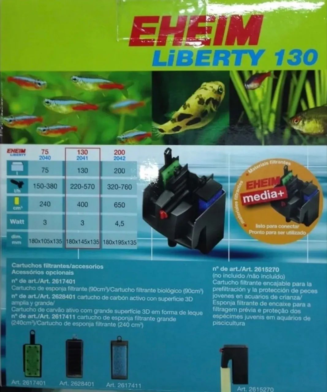 Filtro externo Hang On Ehein Liberty 130 2041 570L/H 127V - Foto 6